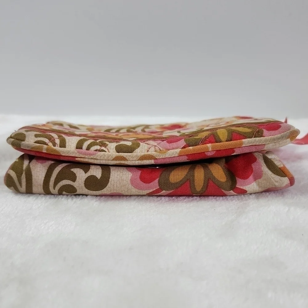 Vera Bradley Retired Folkloric Quilted One For The Money Wallet Coin Bag - Picture 12 of 16